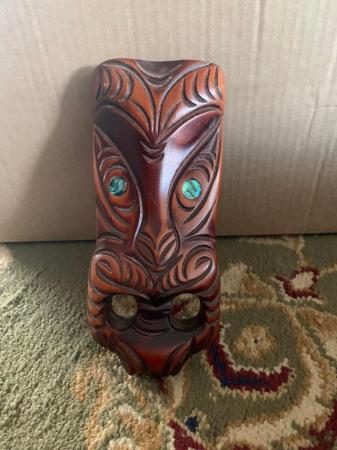 Image 2 of Native New Zealand ‘Maori’ (‘Kokuru’) face mask.