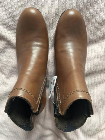 Image 1 of Reiker brown ankle boot with zip detail BNWT