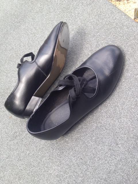 Preview of the first image of Child's Tap Shoes Black Lace-ups.