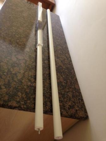 Image 3 of 2 x cream curtain poles from John Lewis