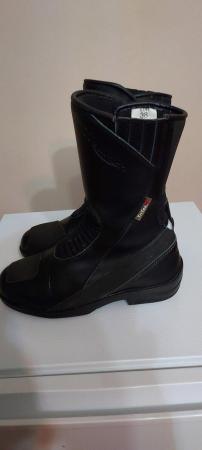 Image 3 of LADIES MOTORCYCLE BOOTS SIZE 5/38, BLACK.