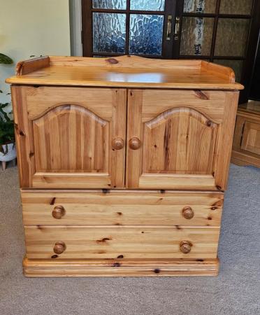 Image 1 of Solid Wood Baby Changing Unit in Good Condition