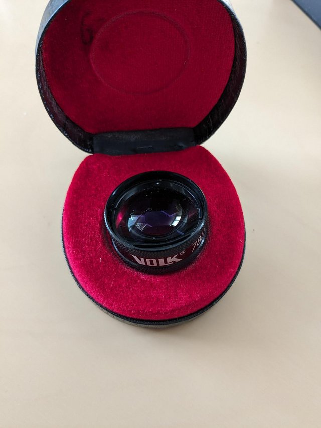 Preview of the first image of 78 Dioptre Volk Eye Examination lens.