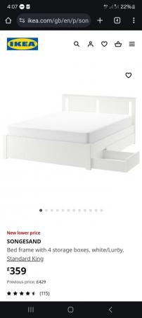 Image 2 of 4 years old Songesand Luroy bedframe standard king size for