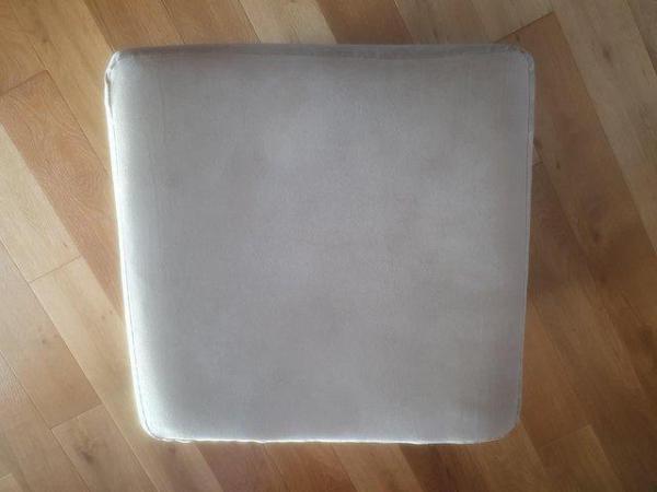 Image 2 of Beige cube footstool / pouffe