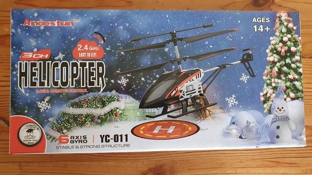 Image 1 of 3CH Helicopter unopened in box. 2.4GHz remote control.