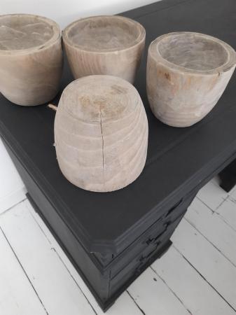 Image 2 of 10 handmade rustic wooden Plant Pots