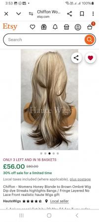 Image 3 of 2 x blonde wigs for sale