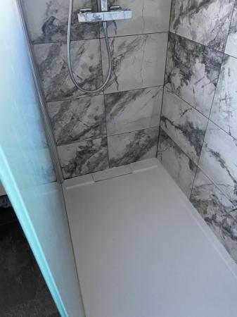 Image 2 of GLASS Fixed shower screen - frosted glass 1180mm width