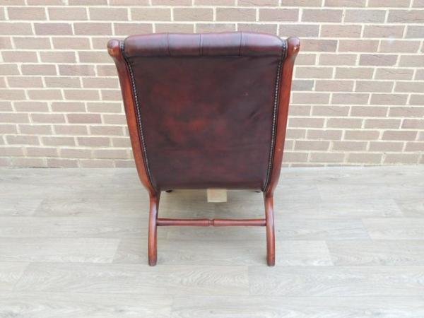 Image 4 of Vintage Chesterfield Slipper Chair with Footstool (UK Delive
