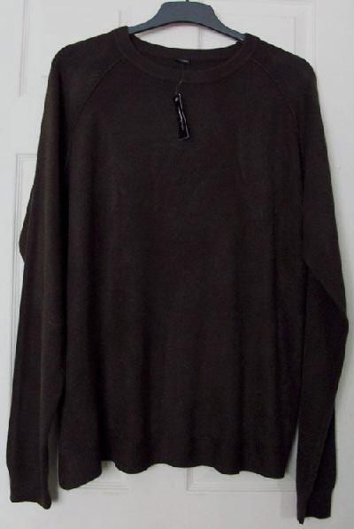 Preview of the first image of Bnwt Lovely Mens Dark Brown Jumper By Ethel Austin - Size L.