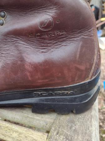 Image 2 of Mens Scarpa walking boots brown all leather.