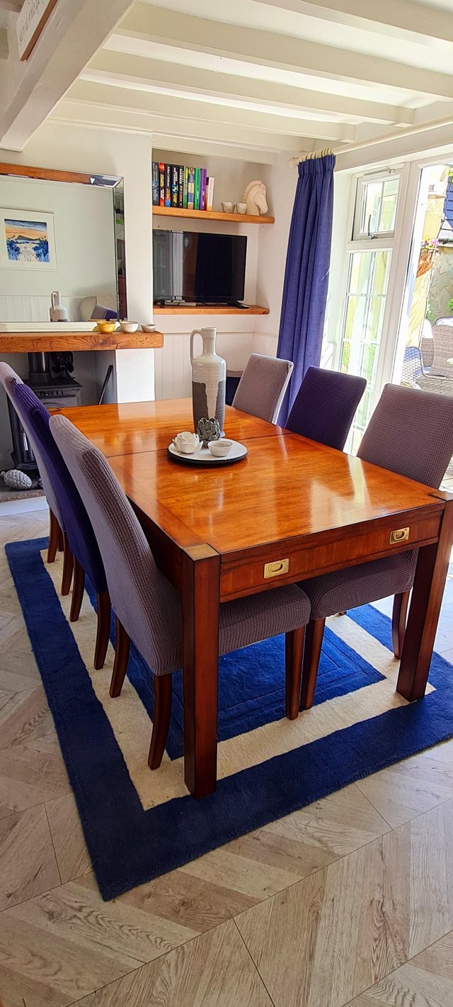 Preview of the first image of Multi york Trafalgar 6 to 10 sister table with 6 chairs.