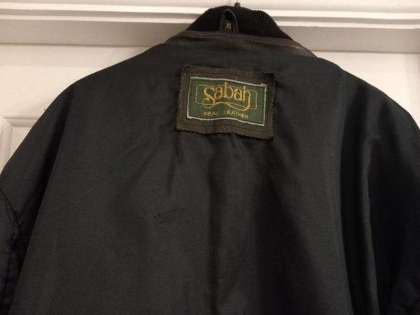 Image 2 of Mens Leather bomber jacket Sabah label