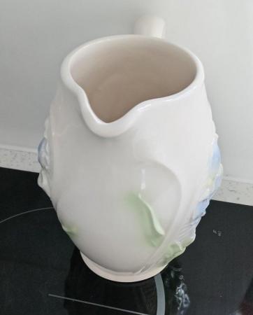 Image 18 of Poet Laval Pottery.  Ceramic Jug/Vase.  7" Tall.