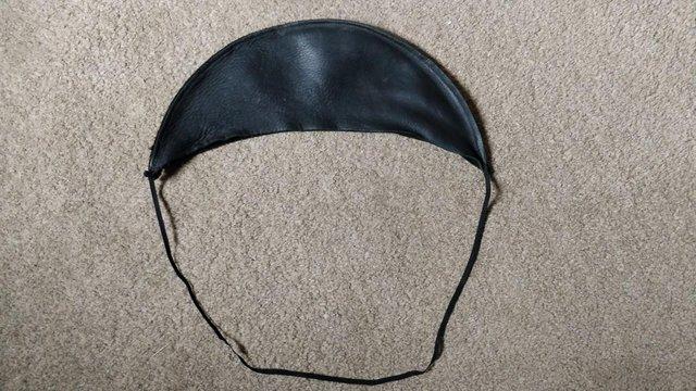 Image 1 of BLACK LEATHER CANTLE COVER GUARD FROM ALBION SADDLE