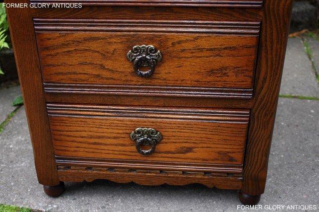 Image 12 of OLD CHARM LIGHT OAK BEDSIDE LAMP TABLES CHESTS OF DRAWERS