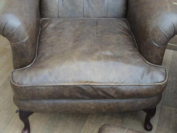 Image 12 of Pair of Cockburn Armchairs + Footstool (UK Delivery)