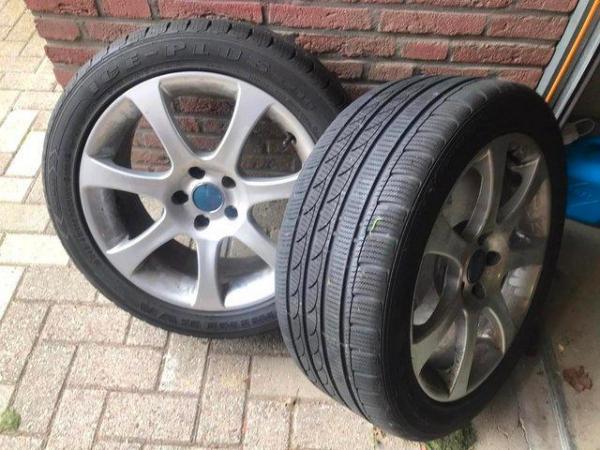 Image 2 of 4 x 18” 7 Spoke Alloy Wheels with 245/45/18 winter tyres