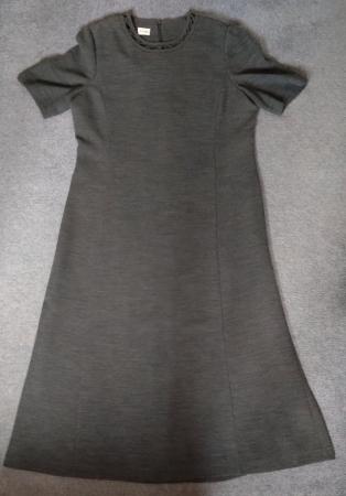 Image 1 of Fully lined grey Viyella dress- UK size 14