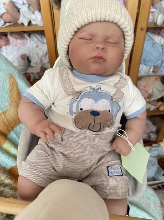 Image 3 of Cute and cuddly Little Joe really sweet baby reborn doll boy