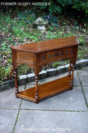 Image 44 of AN OLD CHARM LIGHT OAK CANTED CONSOLE TABLE LAMP PHONE STAND