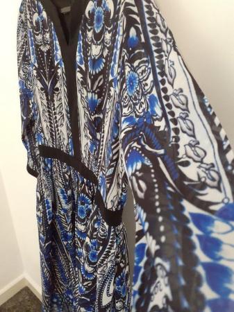 Image 2 of Reduced!-Beautiful dress- Black, blue and white Floral- BNWT