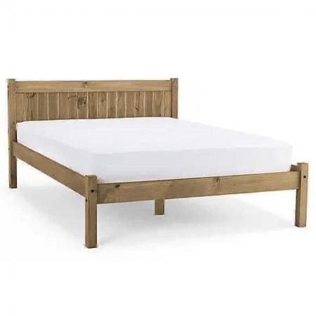 Image 1 of 4 foot maya wooden bed frame.