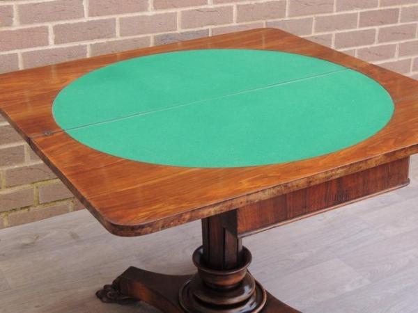 Image 13 of Antique Walnut Card Table Console (UK Delivery)