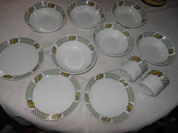 Image 1 of Plates Bowls & Mugs Vintage Set