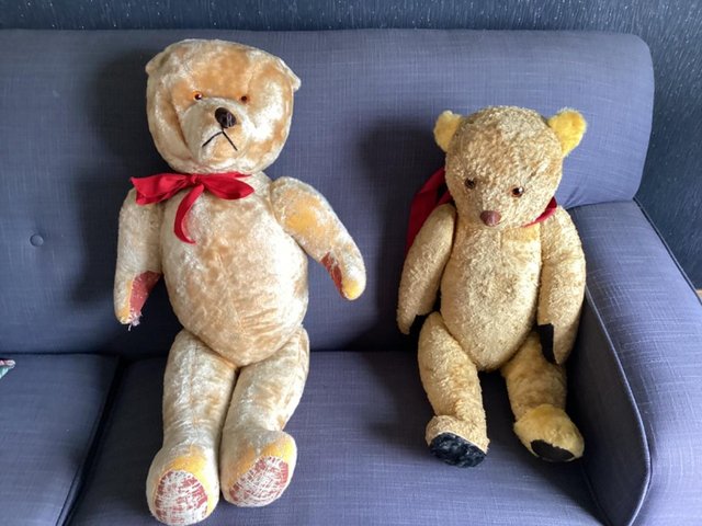 Preview of the first image of Two Antique Teddy Bears for sale.