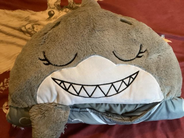 Preview of the first image of Shark Happy Napper children’s sleeping bag.