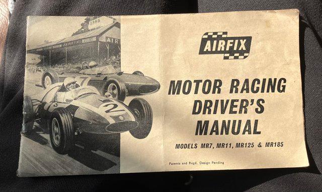 Preview of the first image of airfix Motor Racing Driver’s Manual 1962 Models MR7 MR11.
