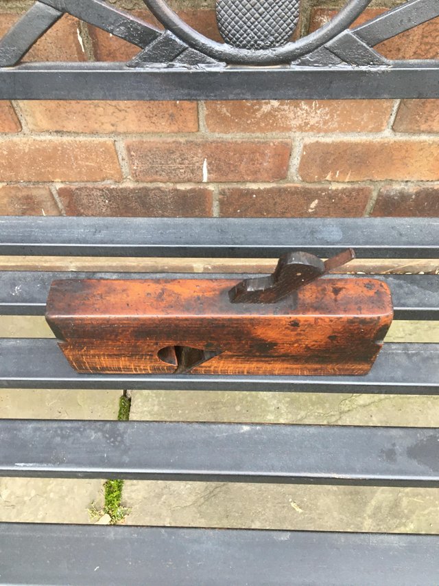 Preview of the first image of A carpenter’s vintage wooden moulding plane ..