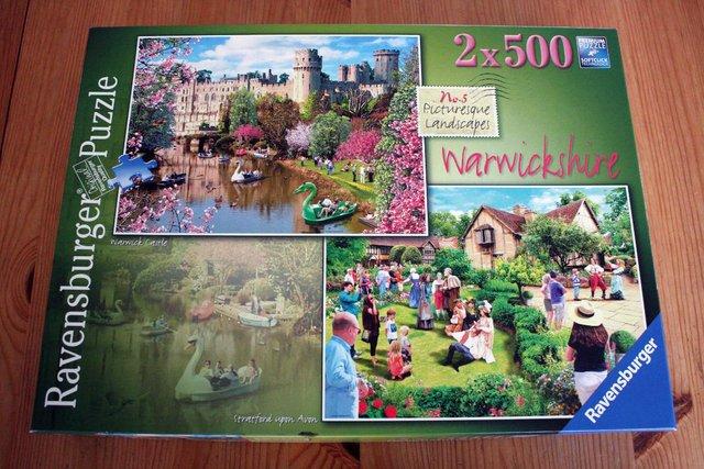 Preview of the first image of Ravensburger 2 x 500 pieces Jigsaw puzzle Warwick Castle and.