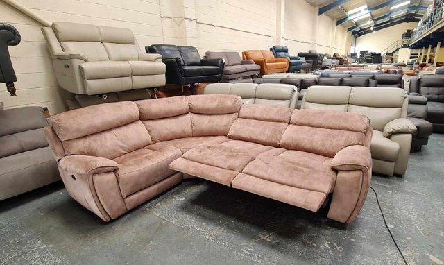 Image 11 of Radley Decent mink fabric electric recliner corner sofa