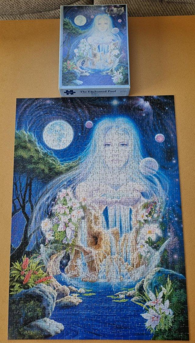 Preview of the first image of 1000 piece Jigsaw called THE ENCHANTED POOL by EXPRESS GIFTS.