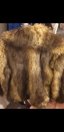 Image 1 of Faux Fur Coat asos size 12-14