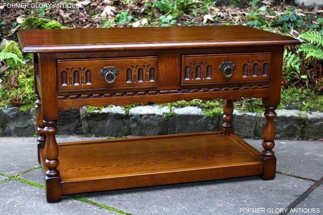Image 46 of OLD CHARM LIGHT OAK TWO DRAWER COFFEE TABLE TV MEDIA STAND