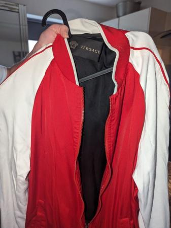 Image 2 of Versace jacket red and white zip up