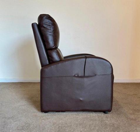 Image 12 of ELECTRIC RISER RECLINER CHAIR BROWN LEATHER CHAIR ~ DELIVERY