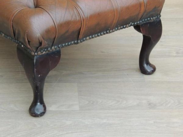 Image 6 of Chesterfield Brown Footstool (Delivery)