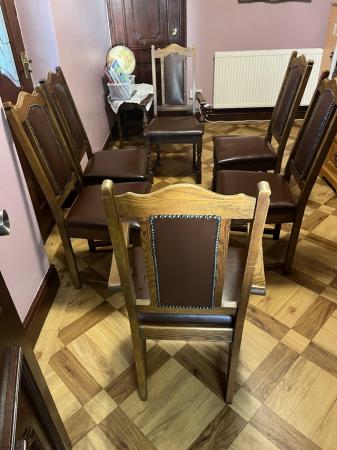 Image 5 of Old Charm Oval extending dining table and 6 chairs