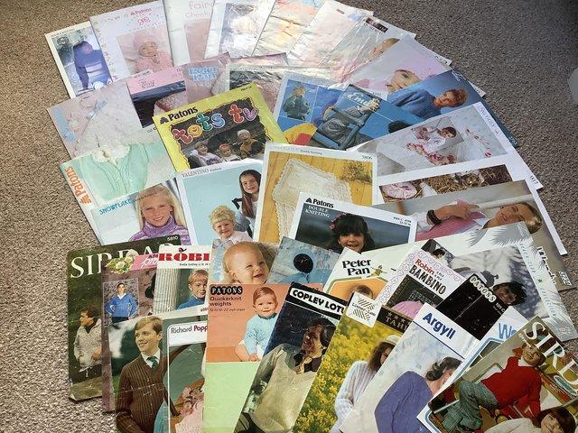 Preview of the first image of 30+ MAINLY VINTAGE KNITTING PATTERNS PATONS- SIDAR ETC.