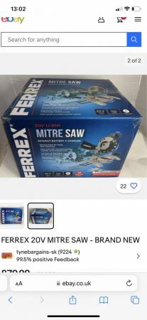 Image 1 of Cordless mitre saw  brand new