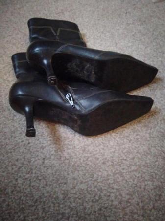 Image 1 of Leather high heel boots size 39