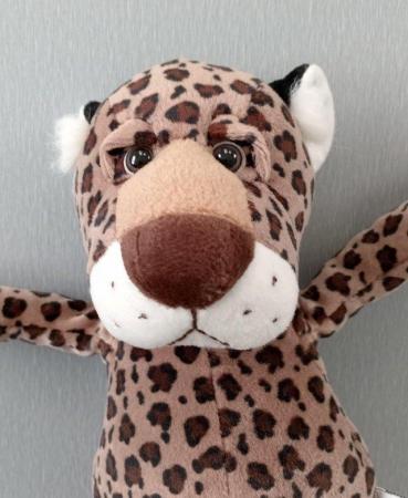 Image 3 of Russ Berrie UK soft toy Leopard.  Length approx: 14".