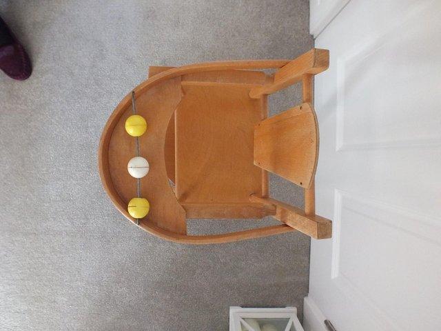 Preview of the first image of Vintage Dolls Wooden High Chair.