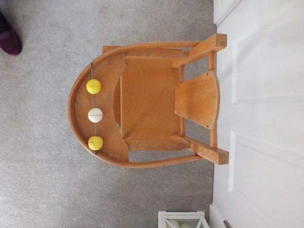 Image 1 of Vintage Dolls Wooden High Chair