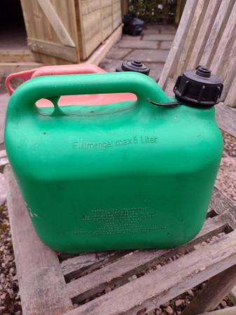 Image 2 of For sale two robust petrol containers 5 LTRs capacity